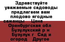 Здравствуйте уважаемые садоводы предлагаем вам  плодово ягодные саженцы! › Цена ­ 1 000 - Оренбургская обл., Бузулукский р-н, Бузулук г. Сад и огород » Другое   